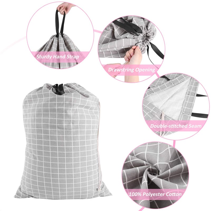 SWISSELITE Laundry Bag with Handle and Drawstring, Large Heavy Duty Laundry Bag, 28 x 40 Inches Travel Dirty Clothes Bag for Laundromat and Household - Image 4